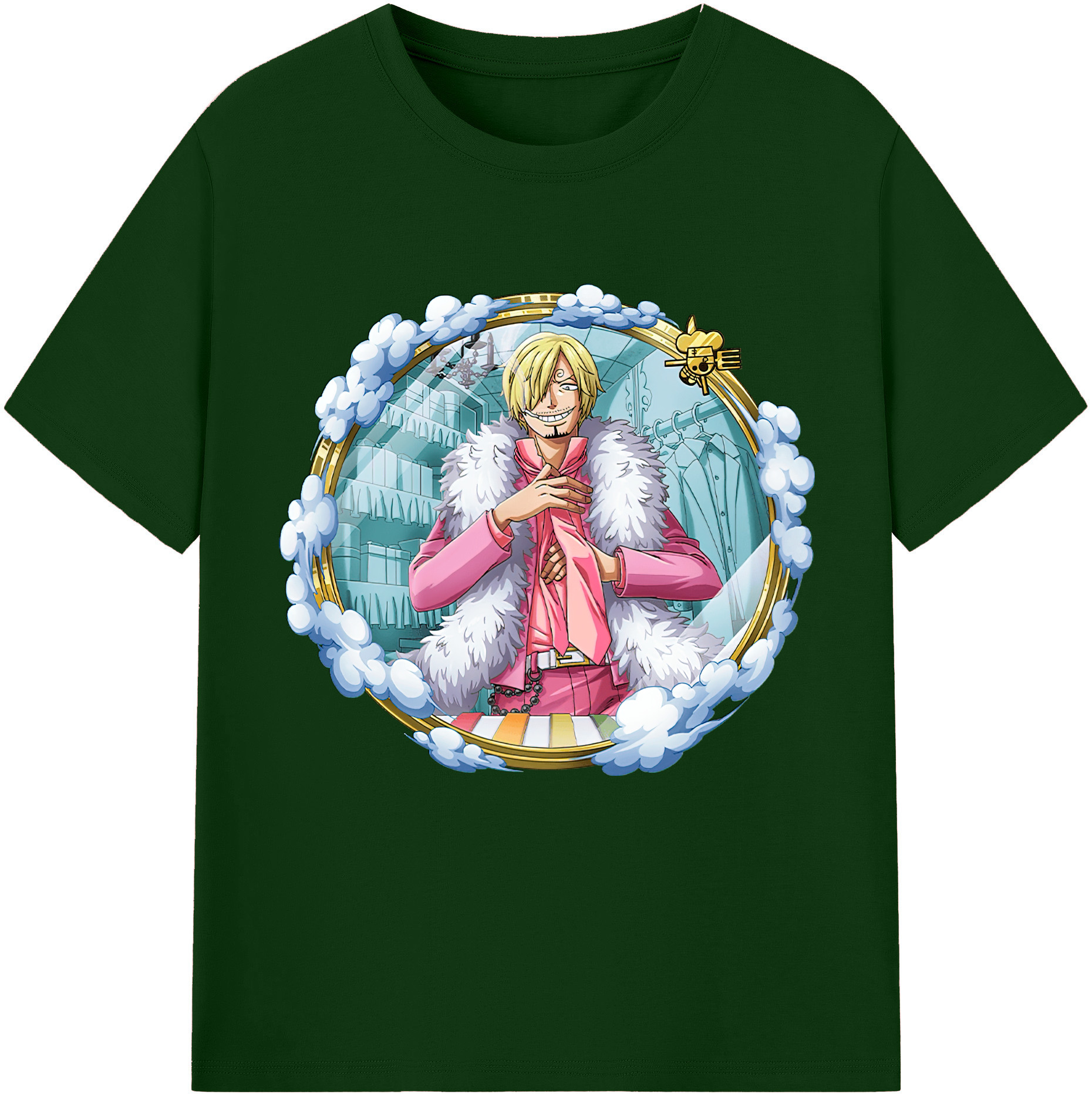 ワンピース サンジ ONE PIECE Sanji 綿100％半袖Tシャツ（フロントプリント）
